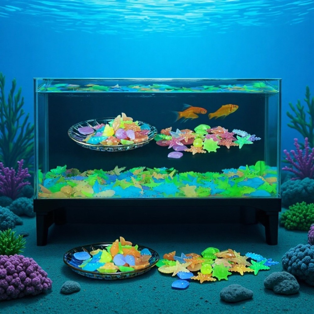 Aquarium Marine Plants - أحجار المحيط المضيئة، أصداف المحار الفلورية،