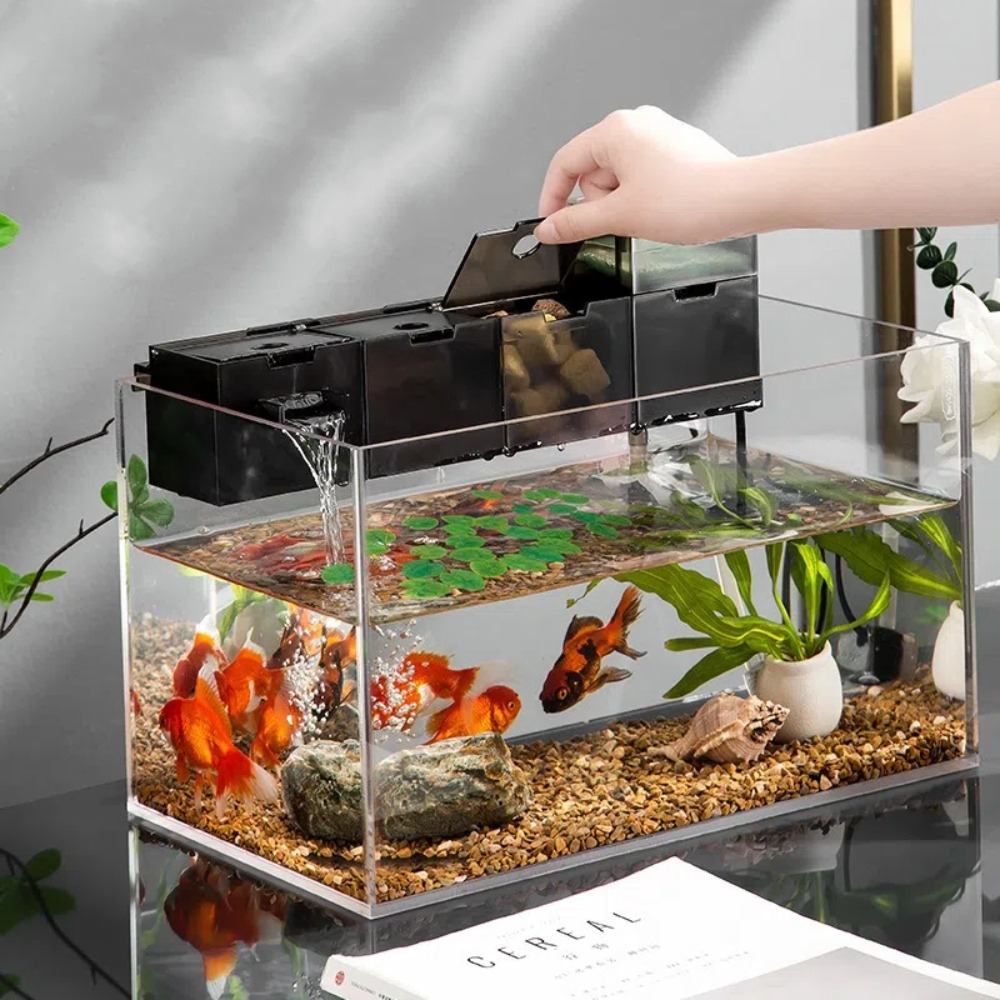Marine Aquarium Overflow Box - فلتر خارجي ثلاثي الوظائف لأحواض السمك،