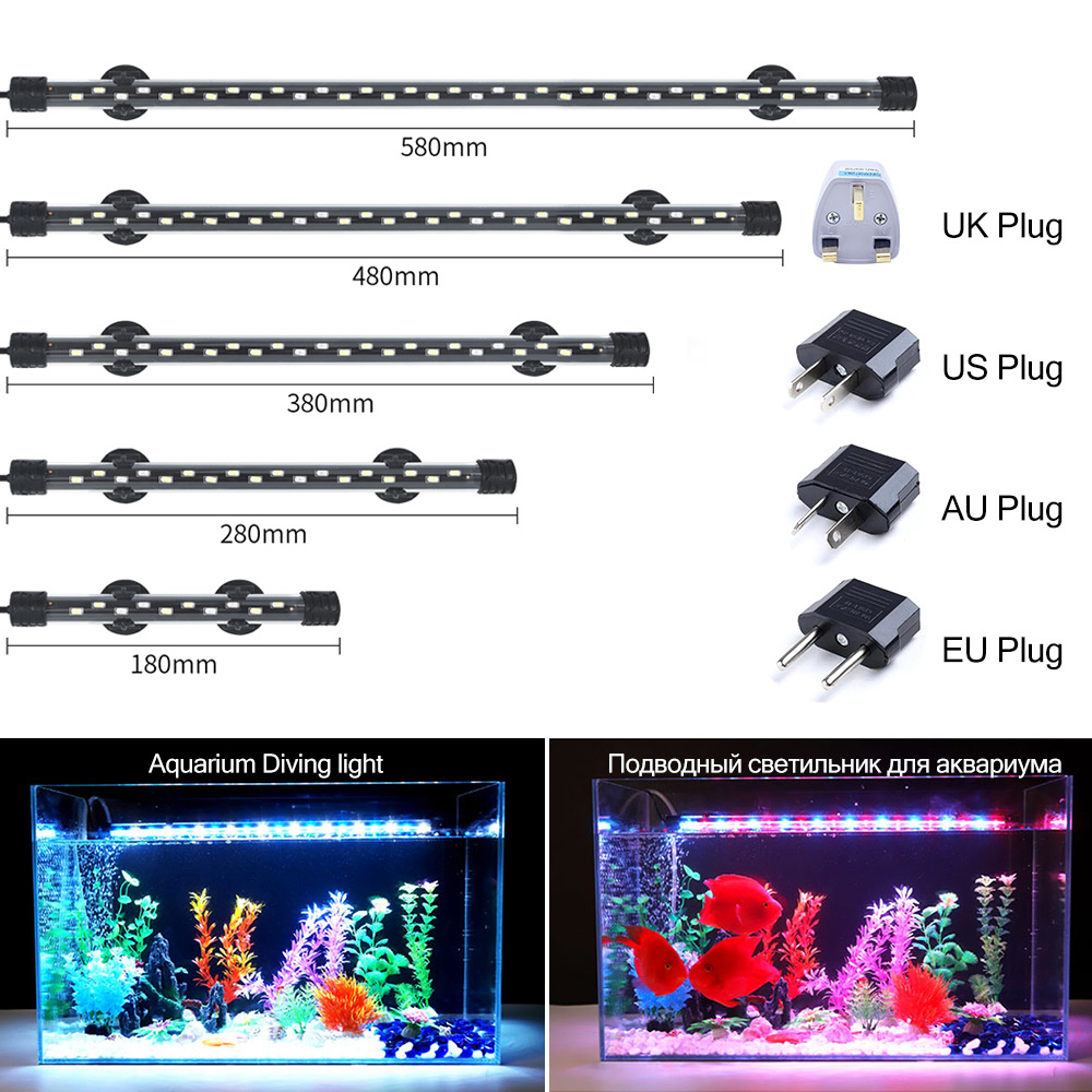 Marine Aquarium Led - 90-260 فولت حوض السمك ضوء LED