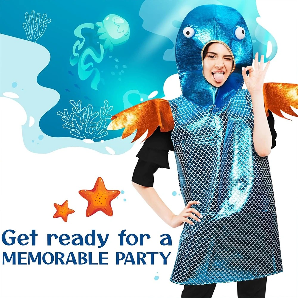 زي تنكري لامع أزرق بتصميم سمكة - مراجعة Aquarium & Marine Museum Kota Kinabalu وسعره